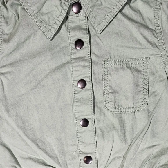 Cat & Jack Girl's Short Sleeve Jumpsuit Utility Boilersuit Sage Size M, L, & XL - Picture 14 of 16